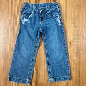 Gymboree 90s jean purple  floral embroidered adjustable‎ toddler jeans SIZE 3T